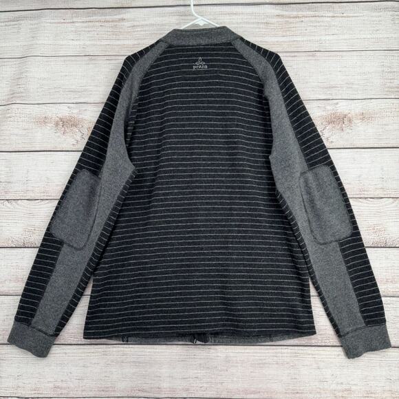 prAna Rohan Wool Full Zip Sweater Jacket Men's Size XXL Gray/Black - Picture 2 of 13